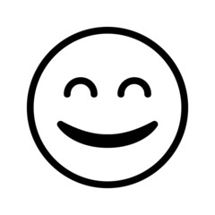 smile expression icon with outline style. Suitable for website design, logo, app and ui.