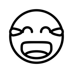joyous expression icon with outline style. Suitable for website design, logo, app and ui.