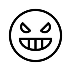 vicious expression icon with outline style. Suitable for website design, logo, app and ui.