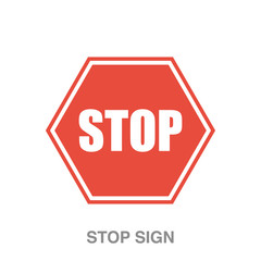 stop  sign  flat icon on white transparent background. You can be used black ant icon for several purposes.	