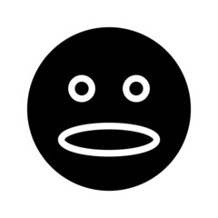 daydreaming expression icon with glyph style. Suitable for website design, logo, app and ui.