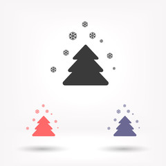 Christmas tree vector icon , lorem ipsum Flat design