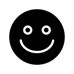 smile expression icon with glyph style. Suitable for website design, logo, app and ui.