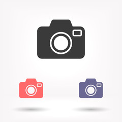 Camera vector icon , lorem ipsum Flat design
