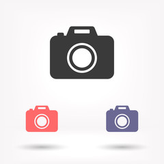 Camera vector icon , lorem ipsum Flat design