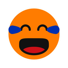 joyous expression icon with flat style. Suitable for website design, logo, app and ui.