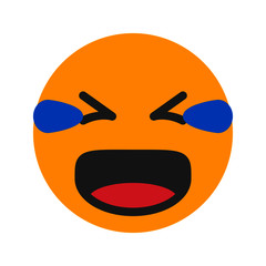 weeping expression icon with flat style. Suitable for website design, logo, app and ui.