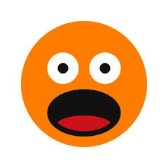 amazement expression icon with flat style. Suitable for website design, logo, app and ui.
