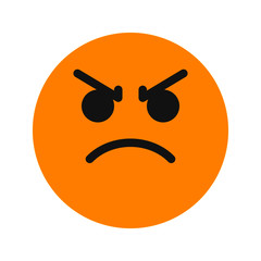 angry icon icon with a flat style. Suitable for website design, logos, applications and UI.