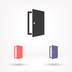 Door vector icon , lorem ipsum Flat design