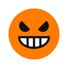 vicious expression icon with flat style. Suitable for website design, logo, app and ui.