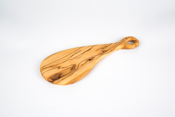 wooden cutting board isolated on white background