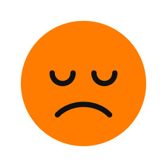 grim expression icon with flat style. Suitable for website design, logo, app and ui.