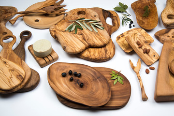handmade olive wooden dishes 