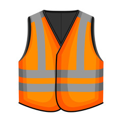 Safety vest vector icon.Cartoon vector icon isolated on white background safety vest.