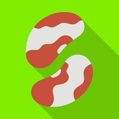 Red of bean vector icon.Flat vector icon isolated on white background red of bean.