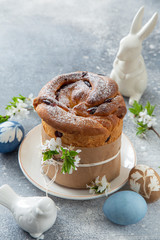 Traditional Orthodox Easter bread Kulich