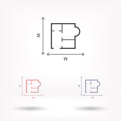 House size iconvector icon , lorem ipsum Flat design