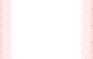 桃色の和柄フレーム：七宝