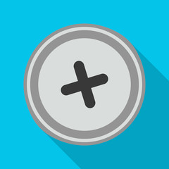 Obraz premium Fastener head vector icon.Flat vector icon isolated on white background fastener head.