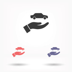Car vector icon , lorem ipsum Flat design