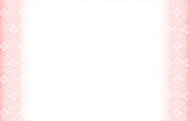 桃色の和柄フレーム：花菱亀甲