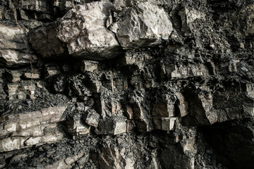 Beautiful grunge rock texture in the mountains