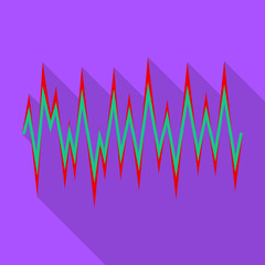Sound of wave vector icon.Flat vector icon isolated on white background sound of wave .