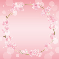 満開の桜の花フレーム06/イラスト素材/背景素材
