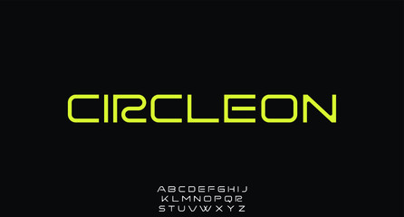 circleon, futuristic modern industrial font vector typeface
