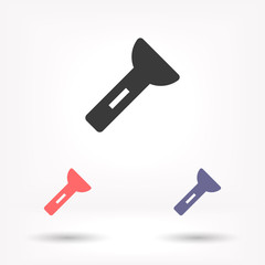 Flashlight vector icon , lorem ipsum Flat design