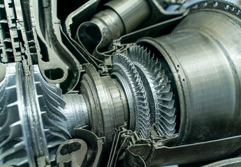 3d printer model of gas-turbine auxiliary power unit.