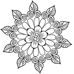 mandala in the style of the sketch,