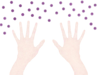 手にウイルス-線ナシ