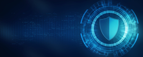 2d illustration Security concept - shield 