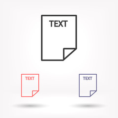 Text vector icon , lorem ipsum Flat design