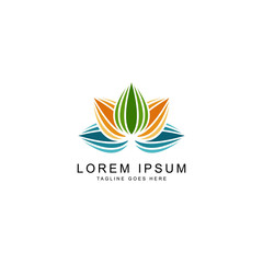 Fototapeta premium leaf colorful logo template
