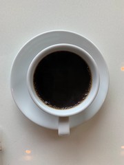 black coffee on white cup 
