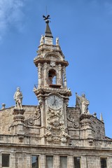 Fototapeta na wymiar Detail of the facade of the Church of Saints John in Valencia, Spain
