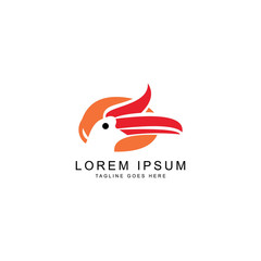 Obraz premium parrot logo template