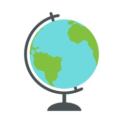 School Globe - model of Earth. celestial sphere of planet. Object of learning.