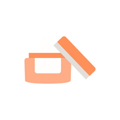 Cream Jar Vector Flat Icon  style illustration.