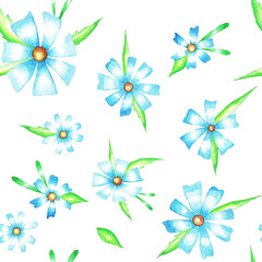 Wallpaper of daisies, watercolor (3)