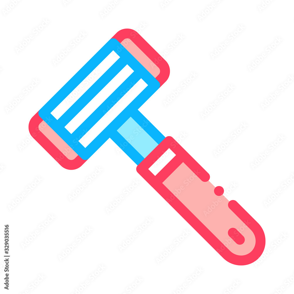 Poster Shaving Razor Icon Vector. Outline Shaving Razor Sign. Color Isolated Contour Symbol Illustration