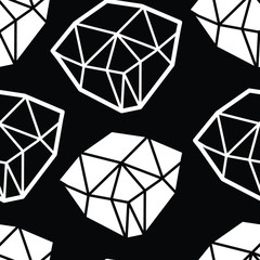 Vector seamless pattern from diamond. Luxury design elements. stock illustration