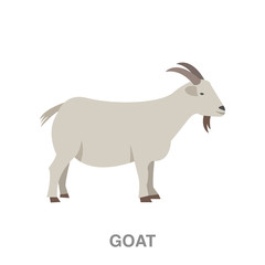 goat flat icon on white transparent background. You can be used black ant icon for several purposes.	