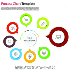 Infographic  circle design template with numbers  five option