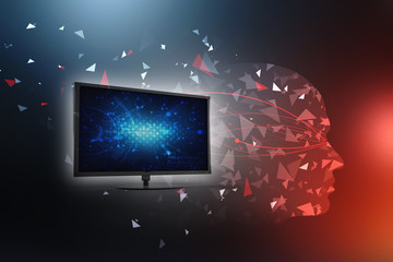 Digital Abstract technology background,3d illustration