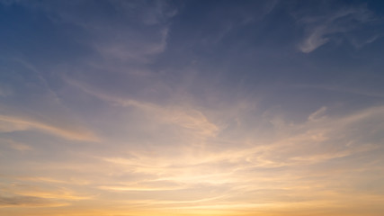 Naklejka na ściany i meble Sunset sky and clouds abstract background.