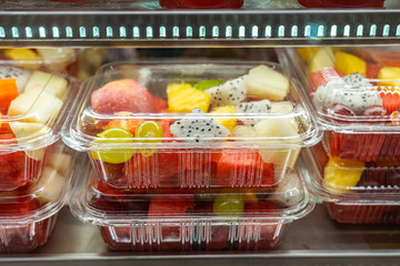 Fresh fruit boxes for sale at the fruit coffee smoothie 